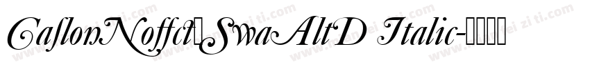 CaslonNo540SwaAltD Italic字体转换